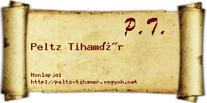 Peltz Tihamér névjegykártya